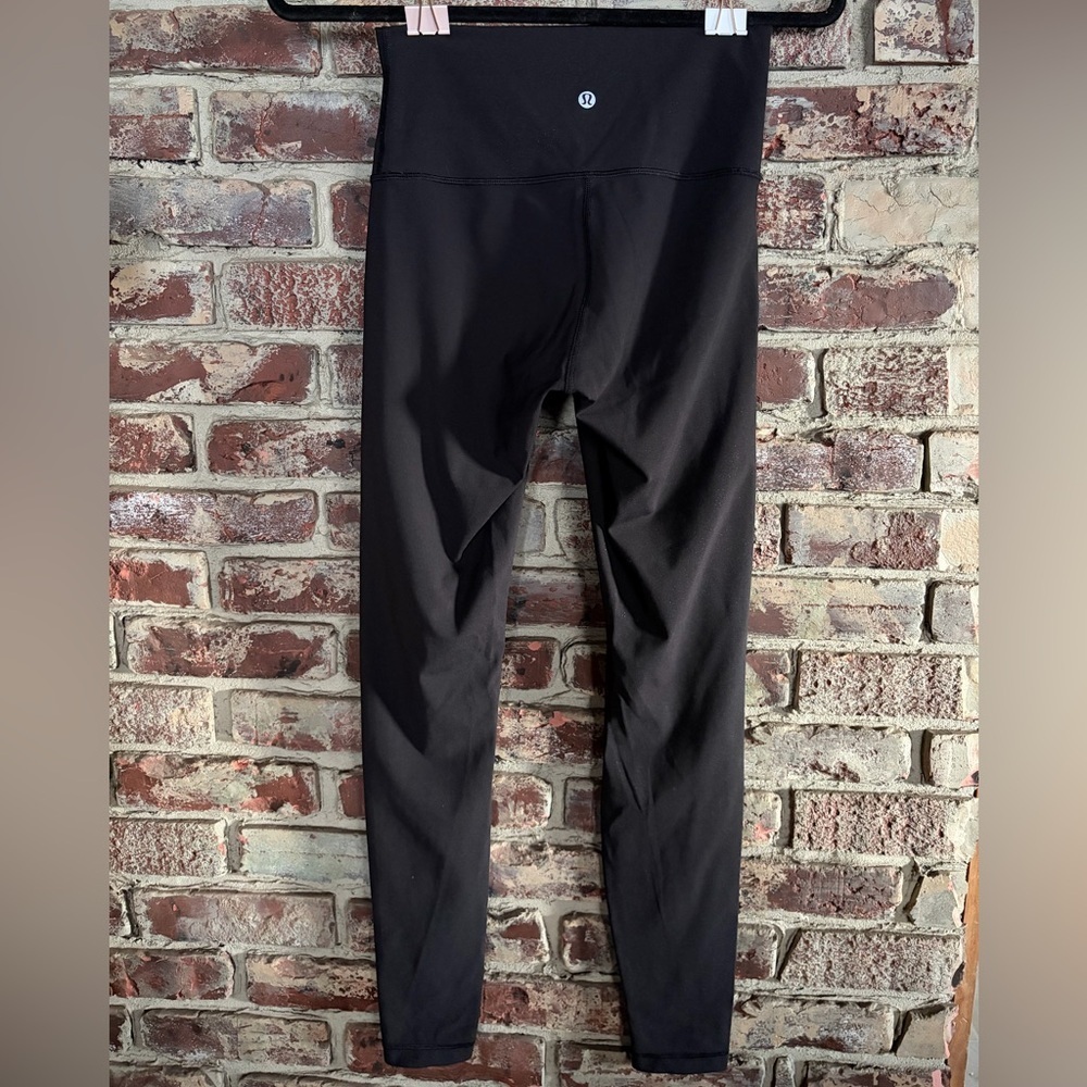 Lululemon High Rise Black Shimmer Leggings Full Length Yoga Pants Size 4 - Picture 4 of 5